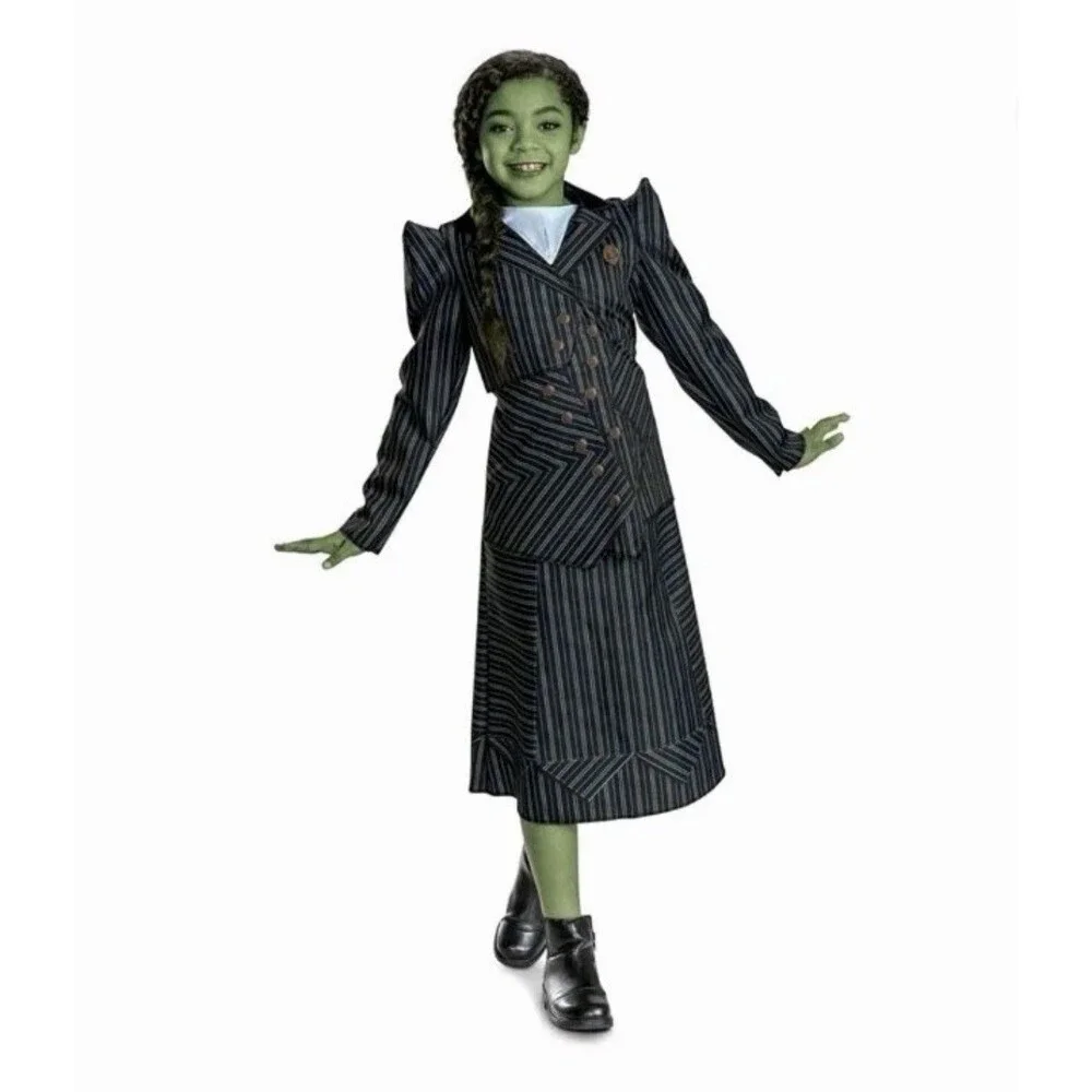 Wicked Elphaba Shiz University Costume Dress Kids Size Medium 7-8 Halloween Girl